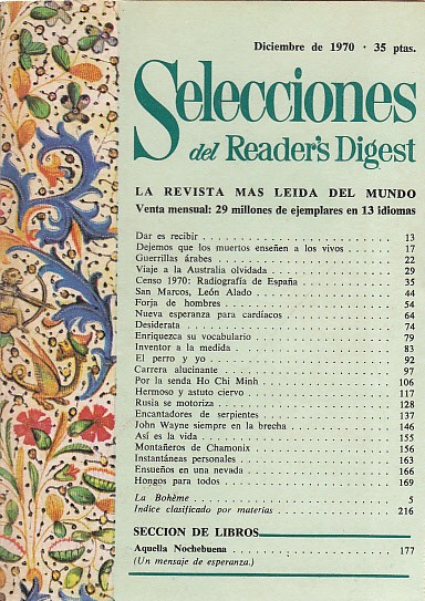 SELECCIONES DEL READER'S DIGEST. DICIEMBRE 1970
