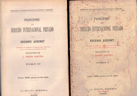 PRINCIPIOS DE DERECHO INTERNACIONAL PRIVADO (TOMO I Y TOMO II)