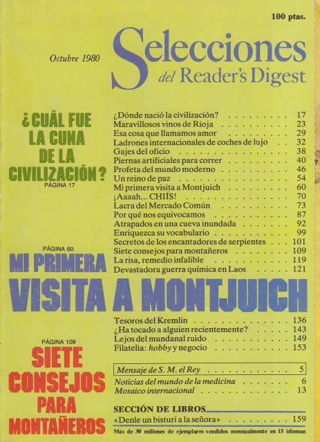 SELECCIONES DEL READER'S DIGEST. OCTUBRE 1980